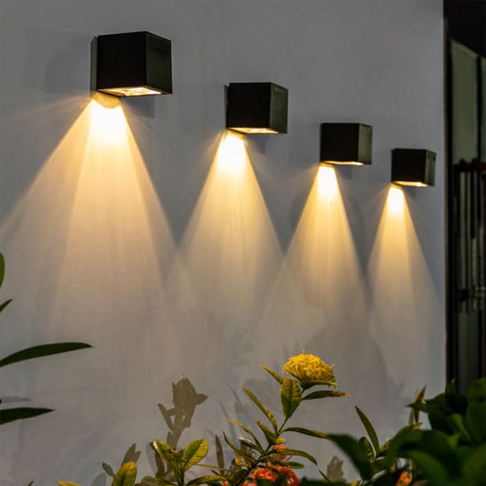 Solarbetriebene Wandleuchte | Wetterfeste LED Außenlampe | Luminara