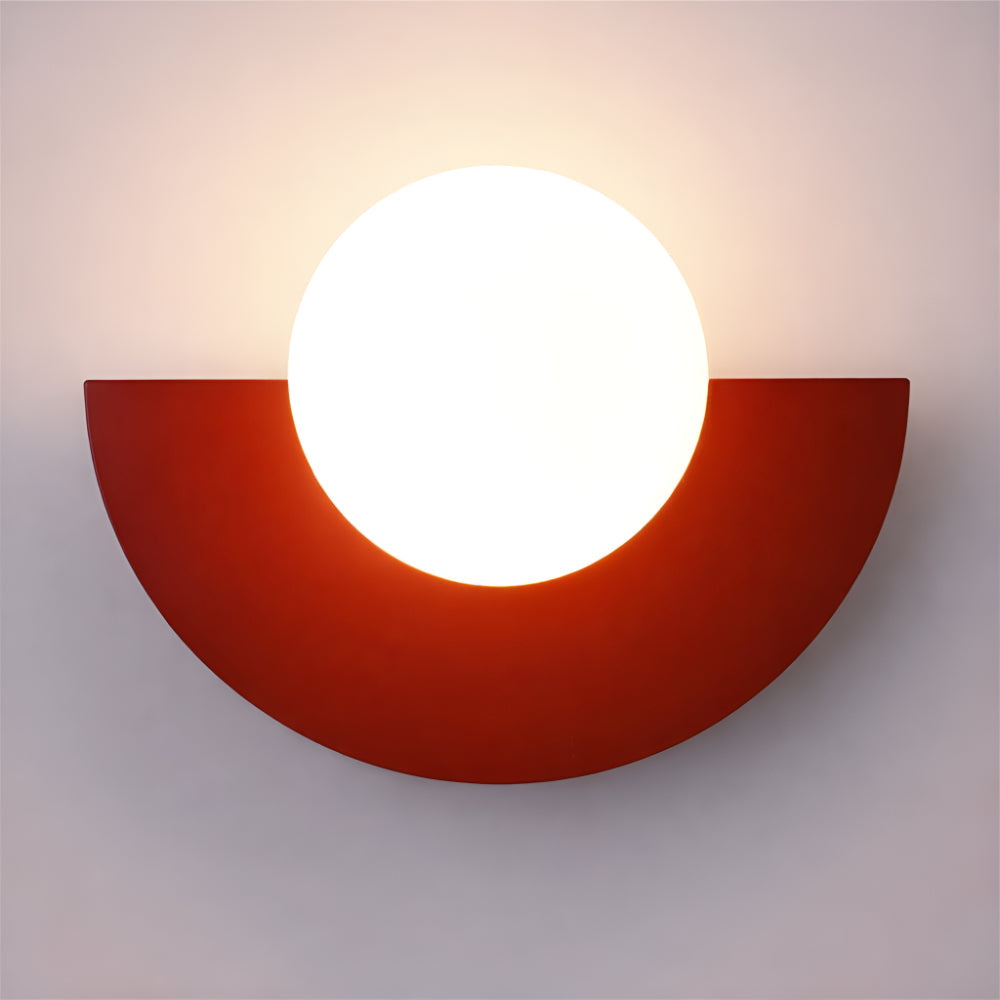 Moderne Halbkreis-Wandlampe mit LED-Beleuchtung für Innenräume