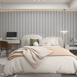 Wandpaneel | Elegantes Lamellen-Design | Matt und Spritzwassergeschützt
