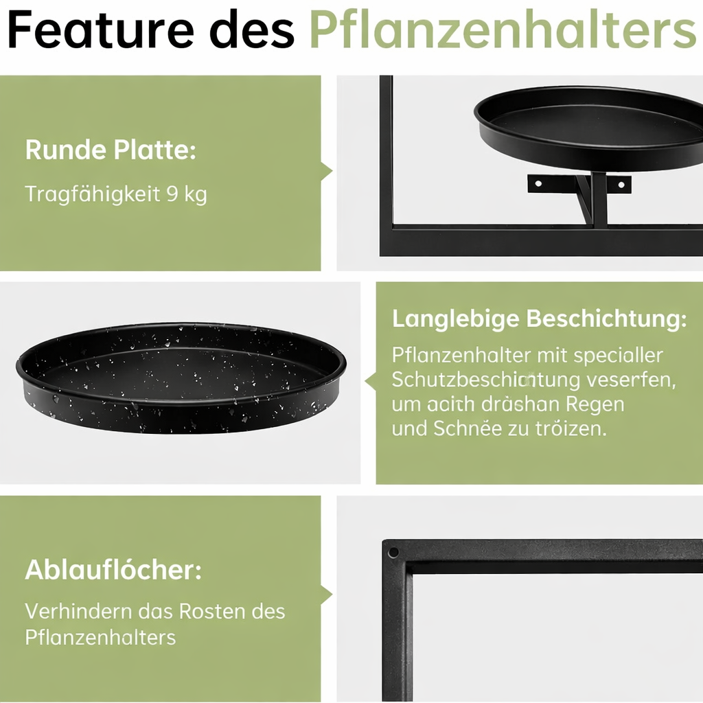Wandpflanzenhalter | Elegantes Metall-Design | Multifunktional & Platzsparend