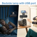 Wandsteckdosenleiste mit USB-Ladeanschlüssen und Nachtlicht