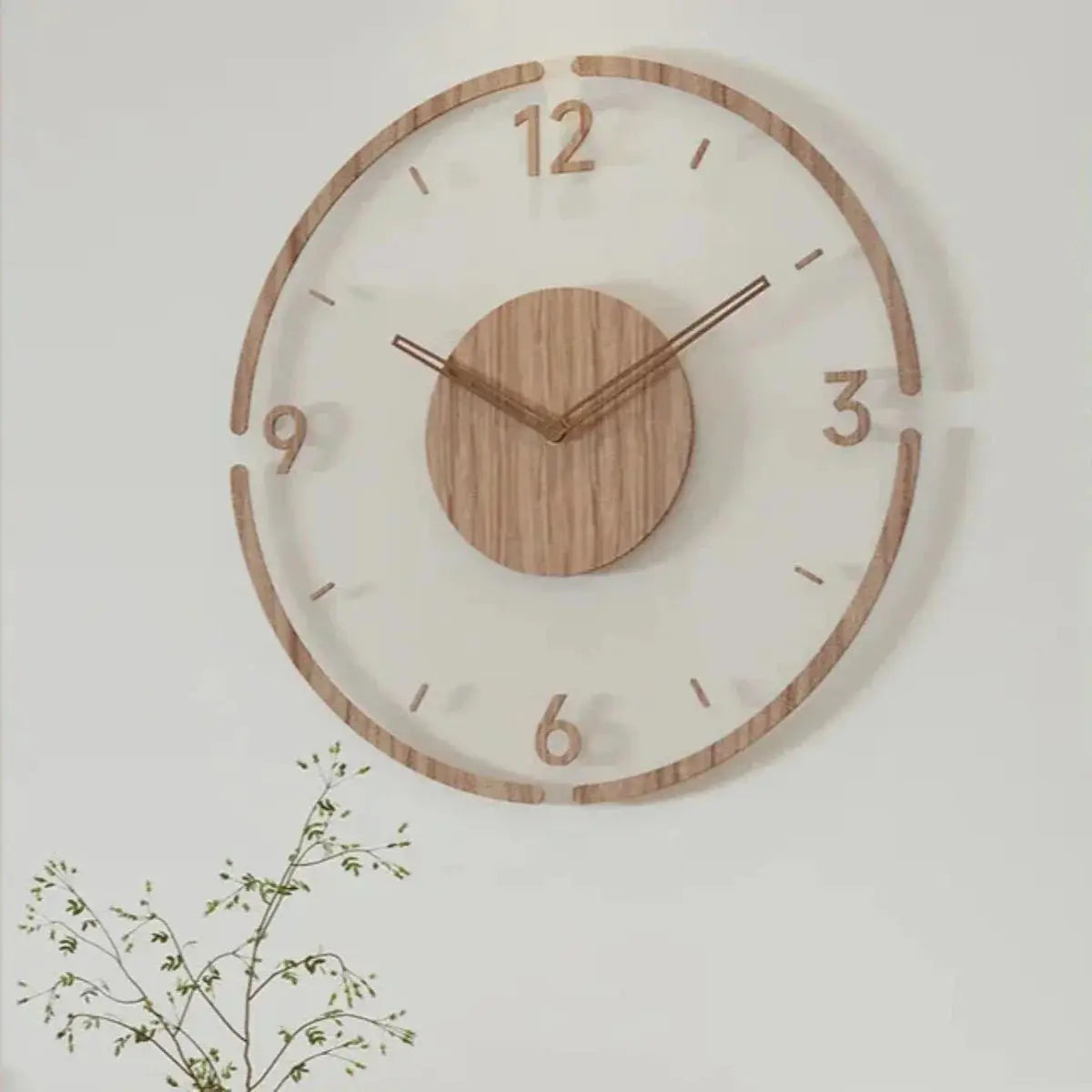 Wanduhren aus Buchenholz im skandinavischen Design