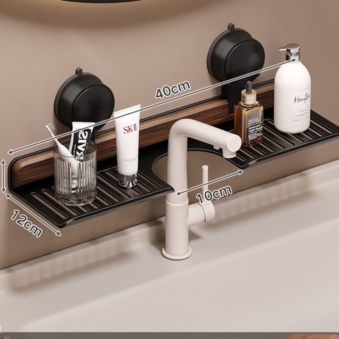 Praktischer Waschbecken-Organizer | Wandregal mit Saugknopf