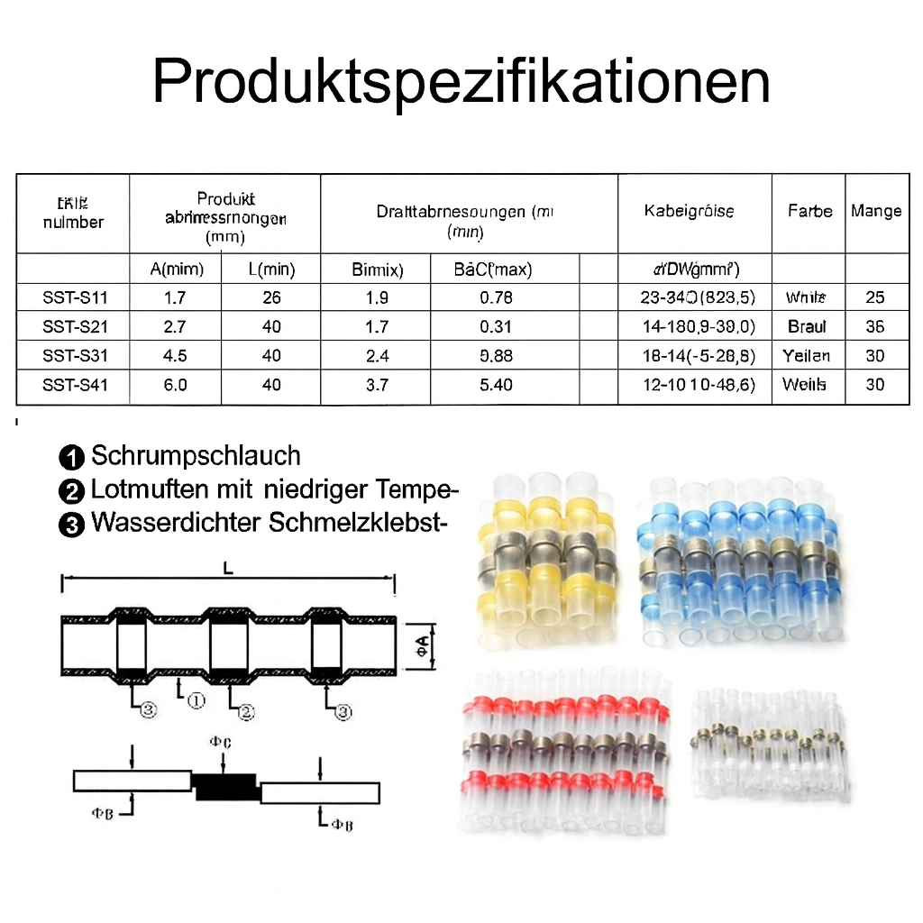 Wasserdichte Verbindungsstücke für eine zuverlässige Kabelverbindung