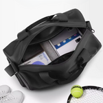 Practical sports bag for women with separate shoe compartment