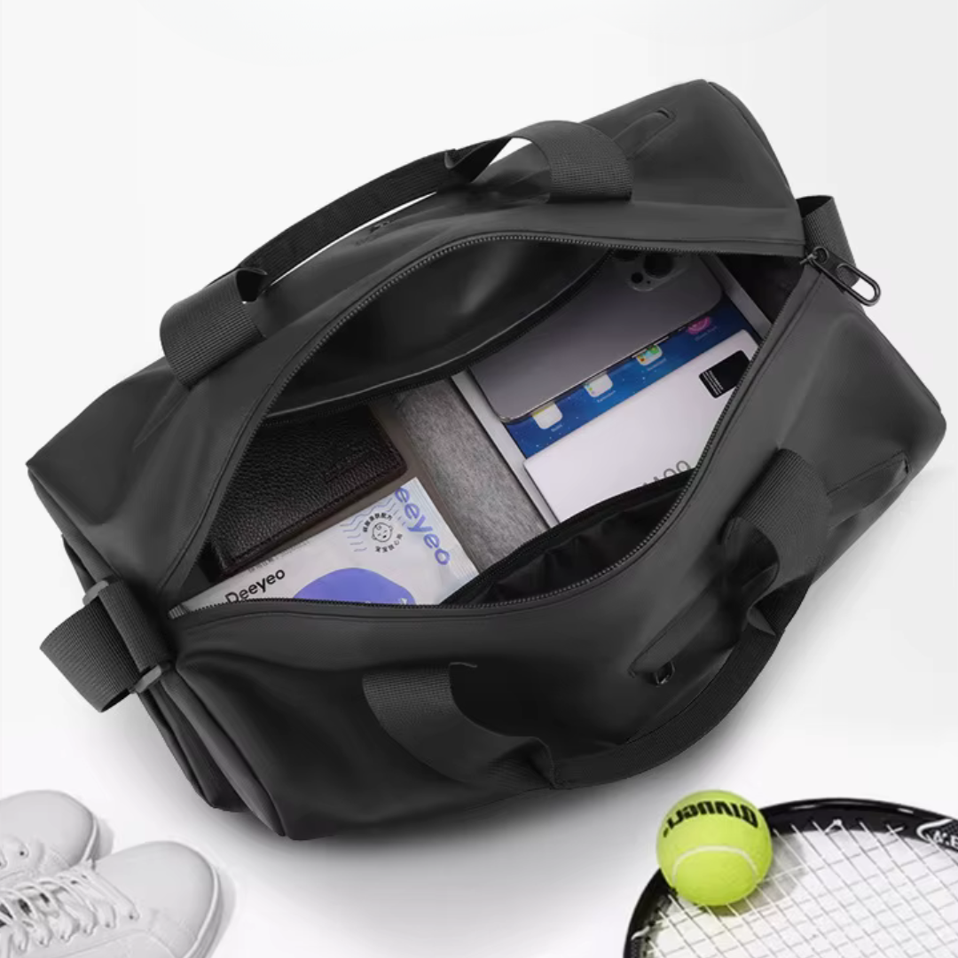 Practical sports bag for women with separate shoe compartment
