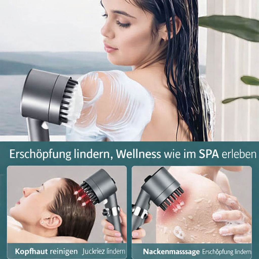 Wassersparender Duschfilter mit Massagefunktion | Hochdruck-Duschkopf
