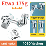 Flexibler Wasserhahnverlängerer | 1080° drehbar | 2 Wasserstrahlmodi