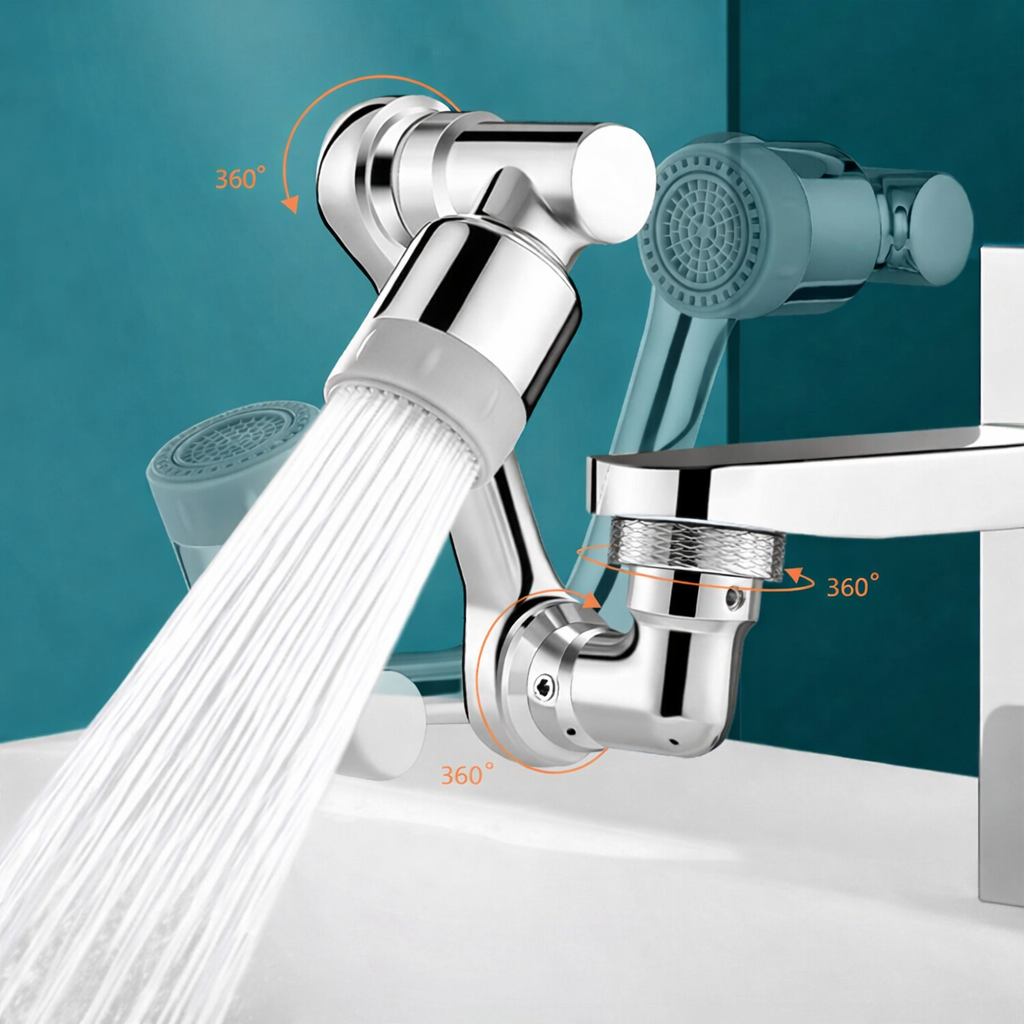 Flexibler Wasserhahn-Aufsatz mit Drehfunktion für präzises Waschen