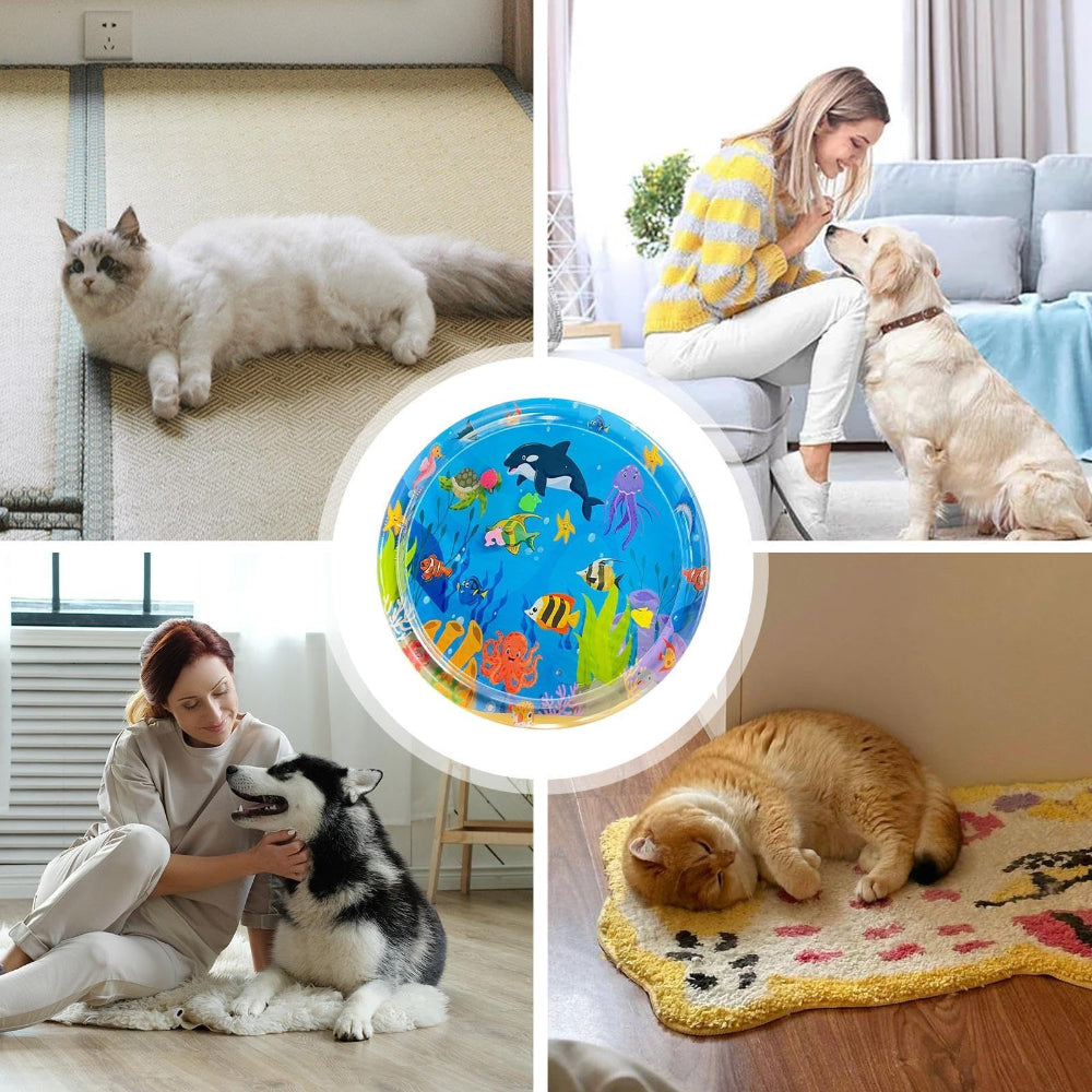 Spritzige Abenteuer-Spielmatte für Katzen