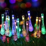 Solare Lichterkette mit LED-Tropfen für romantische Stimmung