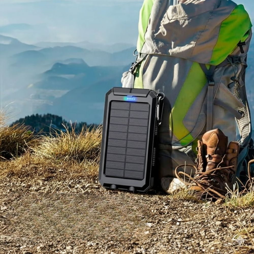 Robuster Solar-Ladeakku 30000mAh mit zwei USB-Anschlüssen