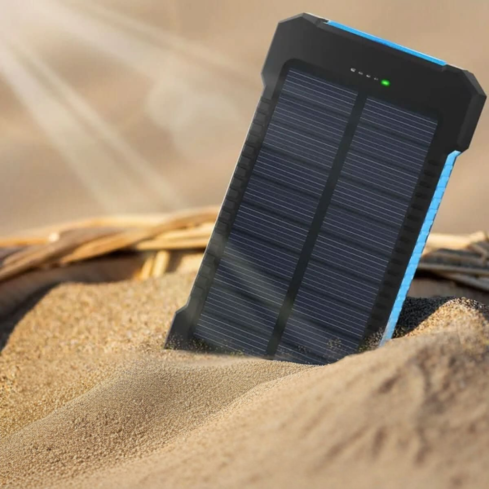 Robuster Solar-Ladeakku 30000mAh mit zwei USB-Anschlüssen