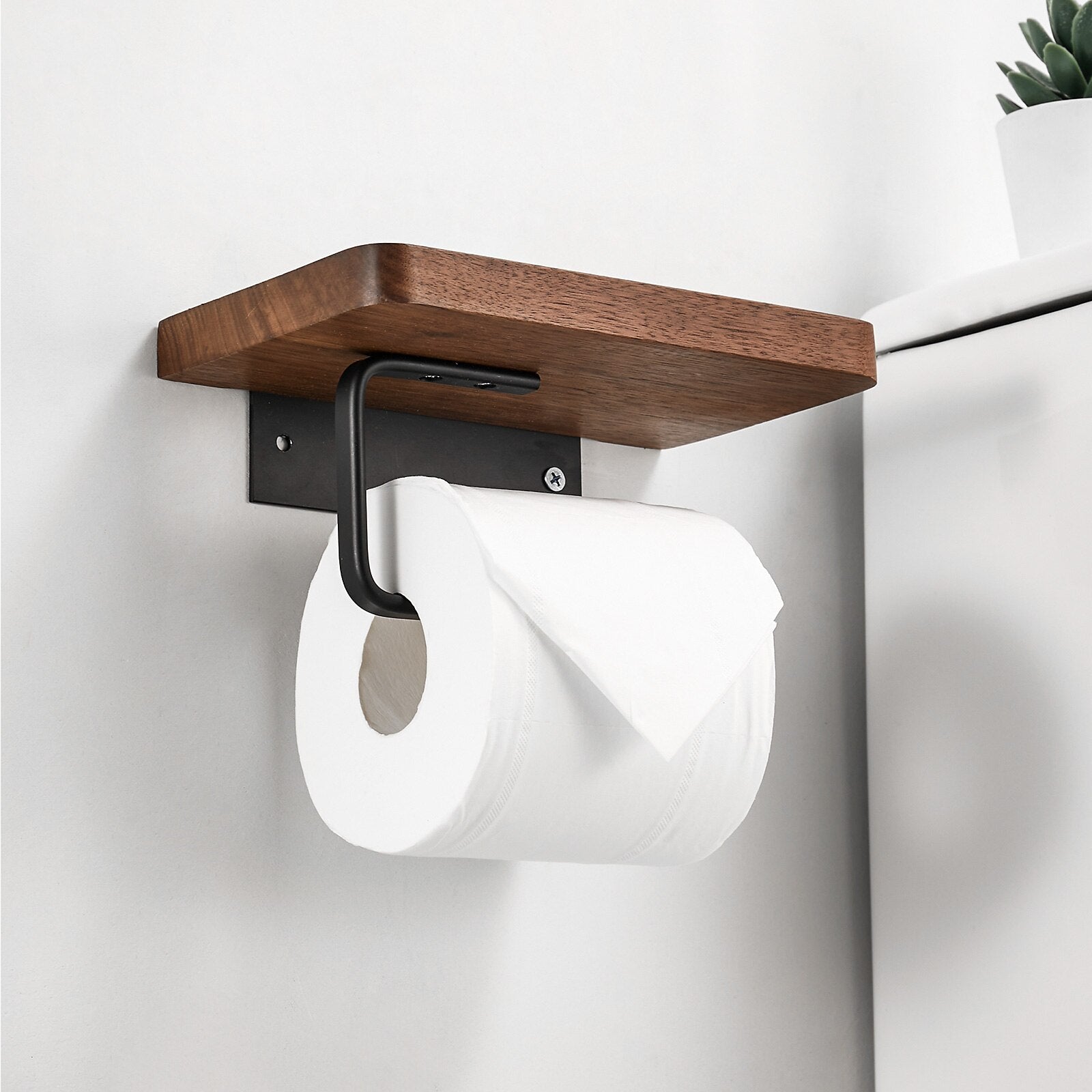 Wandhalterung für Toilettenpapier mit Ablage - Praktisch und Stilvoll