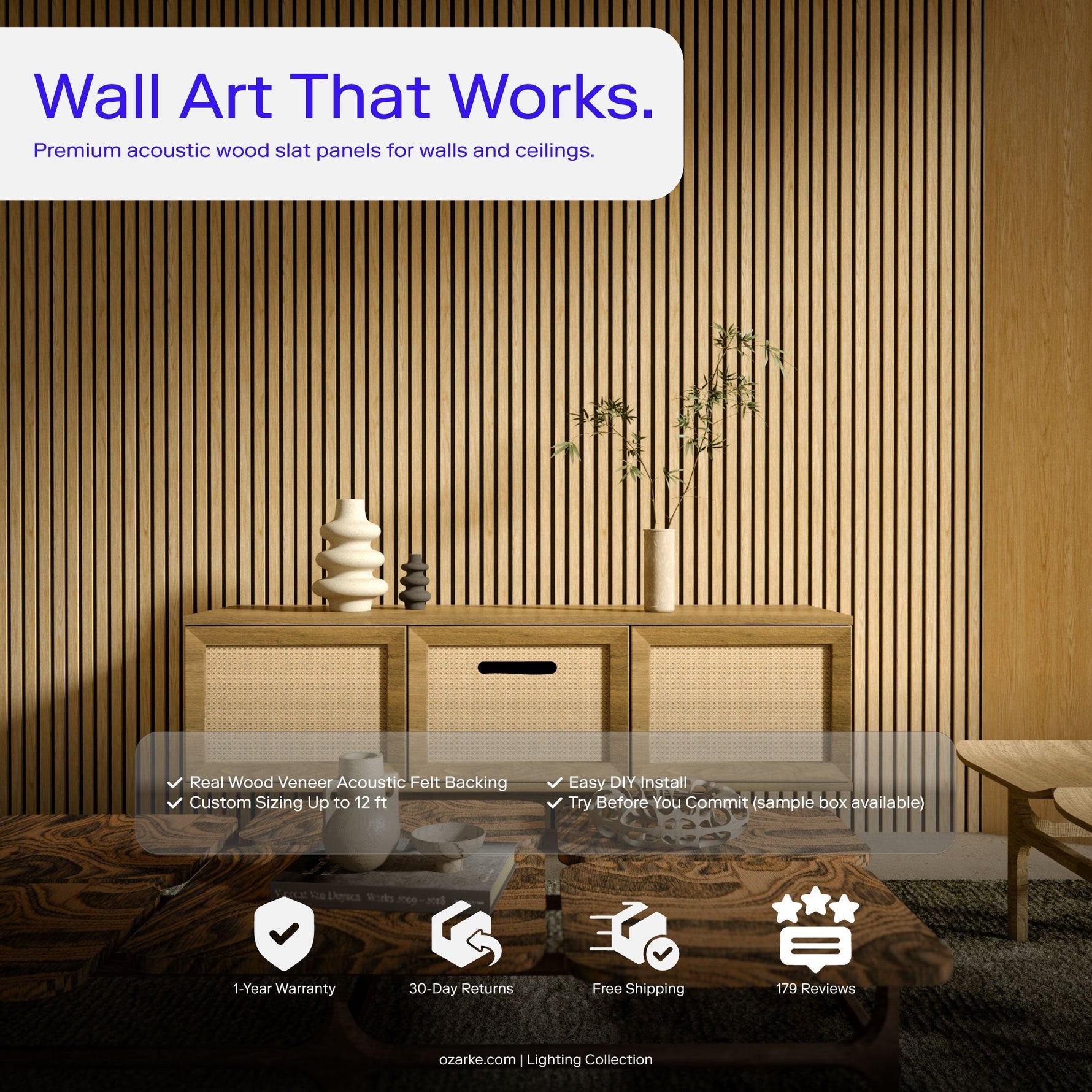 Elegant Wooden Acoustic Panels for Your Home
