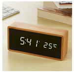 Sustainable LED Alarm Clock – Digital Clock with Temperature Display & Sound Detection