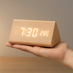 Eleganter Digitalwecker mit LED-Anzeige und Temperatur