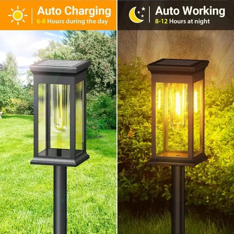 Solarbetriebenes Gartenlicht mit automatischem Dämmerungssensor