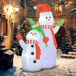 Aufblasbare Schneefamilie mit LED-Beleuchtung und Ventilator – 240 cm Weihnachtsdekoration