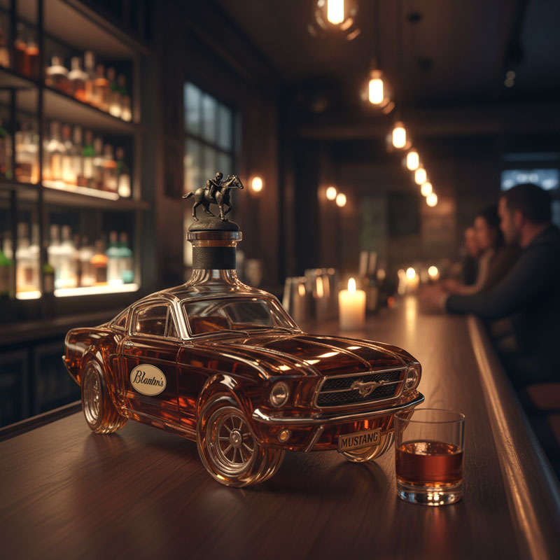 Whiskey Dekanter im Sportwagen-Design | Elegante Glasform