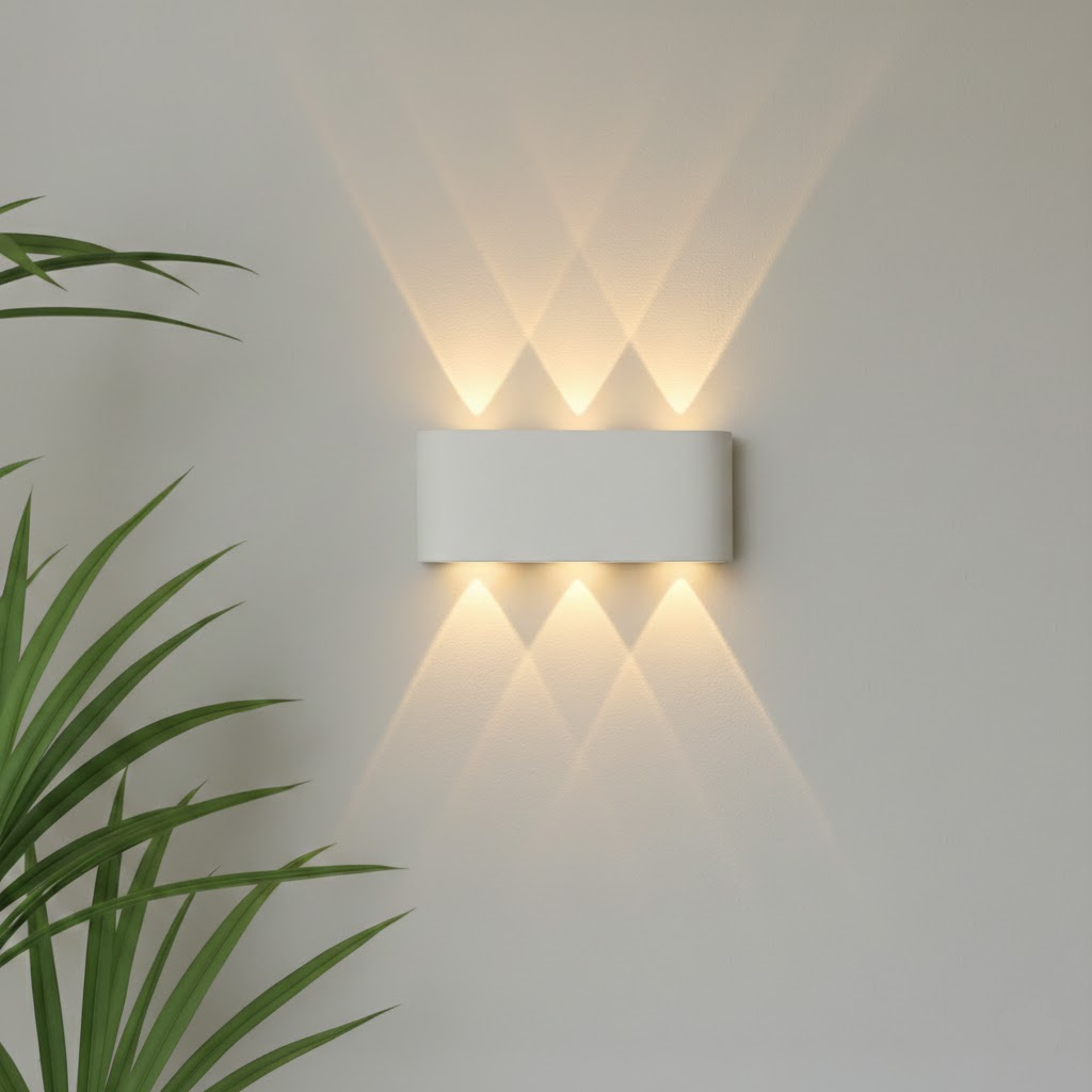 Moderne LED Wandleuchte aus Aluminium für Innen und Außen