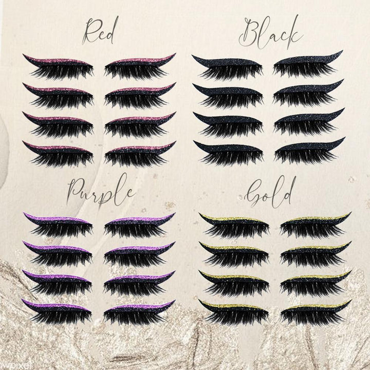 Wiederverwendbare Glitzer-Eyeliner und Wimpernaufkleber | Kaufe 1, Erhalte 1 Gratis