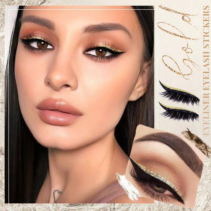 Wiederverwendbare Glitzer-Eyeliner und Wimpernaufkleber | Kaufe 1, Erhalte 1 Gratis