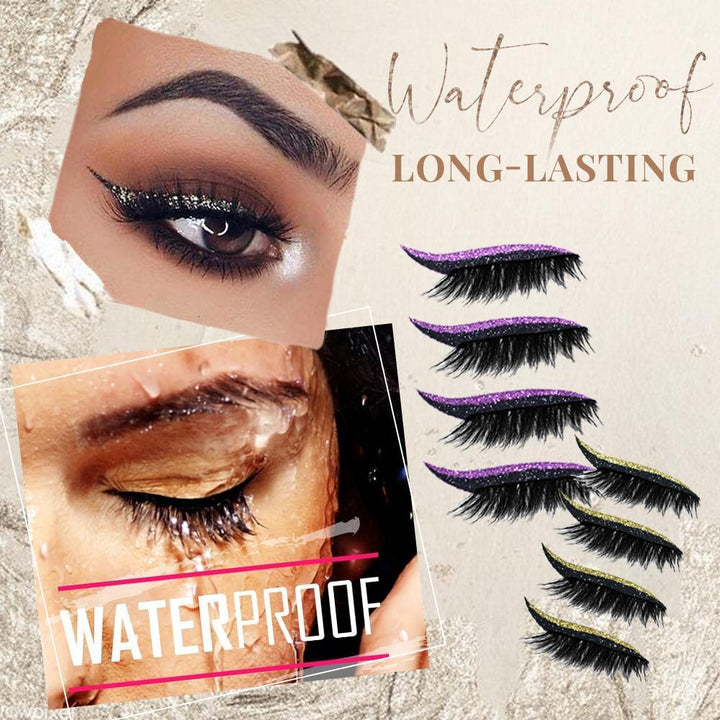 Wiederverwendbare Glitzer-Eyeliner und Wimpernaufkleber | Kaufe 1, Erhalte 1 Gratis