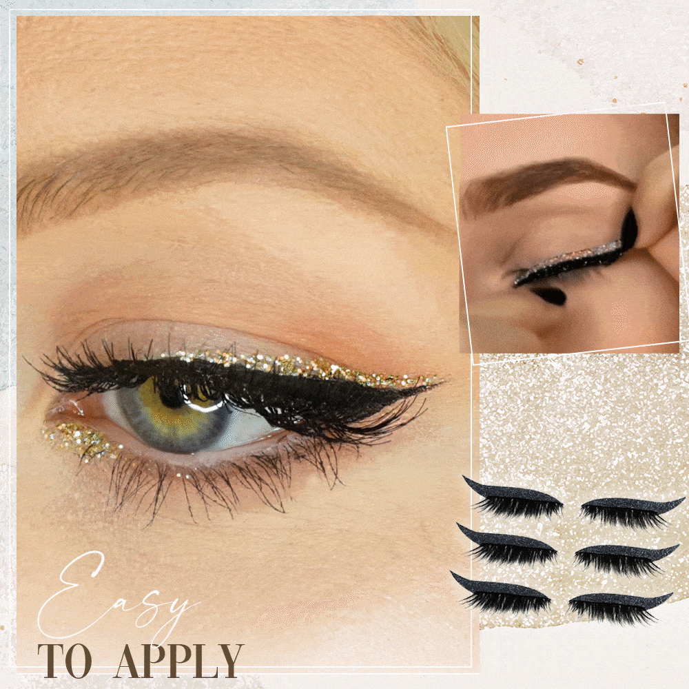 Wiederverwendbare Glitzer-Eyeliner und Wimpernaufkleber | Kaufe 1, Erhalte 1 Gratis