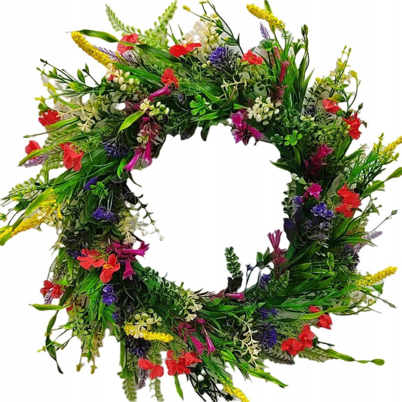 Handgefertigte Sonnenblumen Krone aus Eukalyptus und Seidenblumen für die Tür