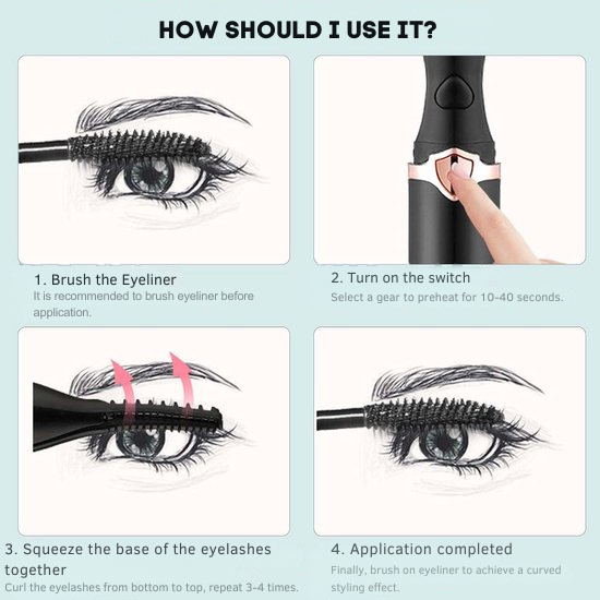 Elektrischer Wimpernformer | 3 Temperaturstufen für perfekte Wimpern