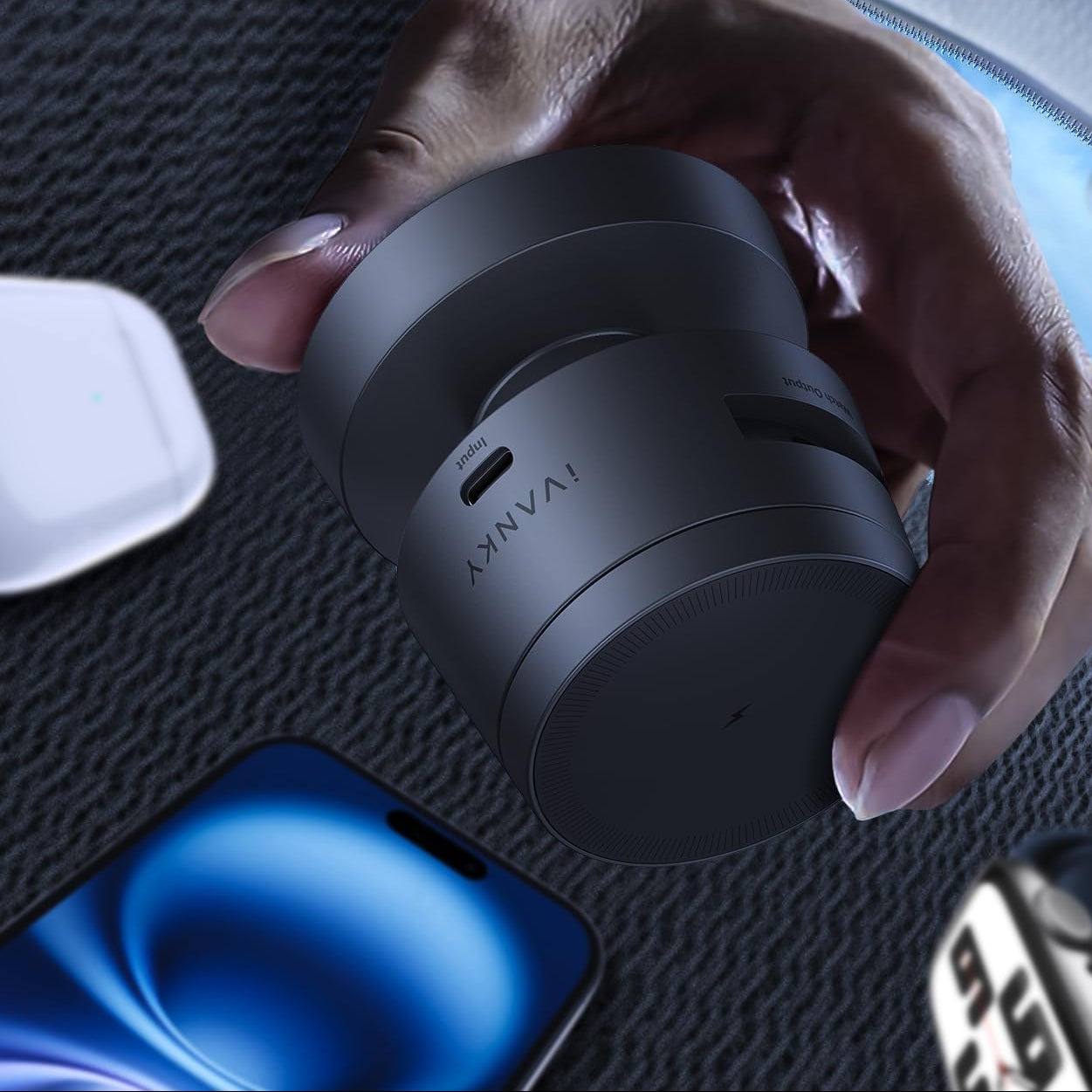Elegante Drahtlose Ladestation für 4 Geräte