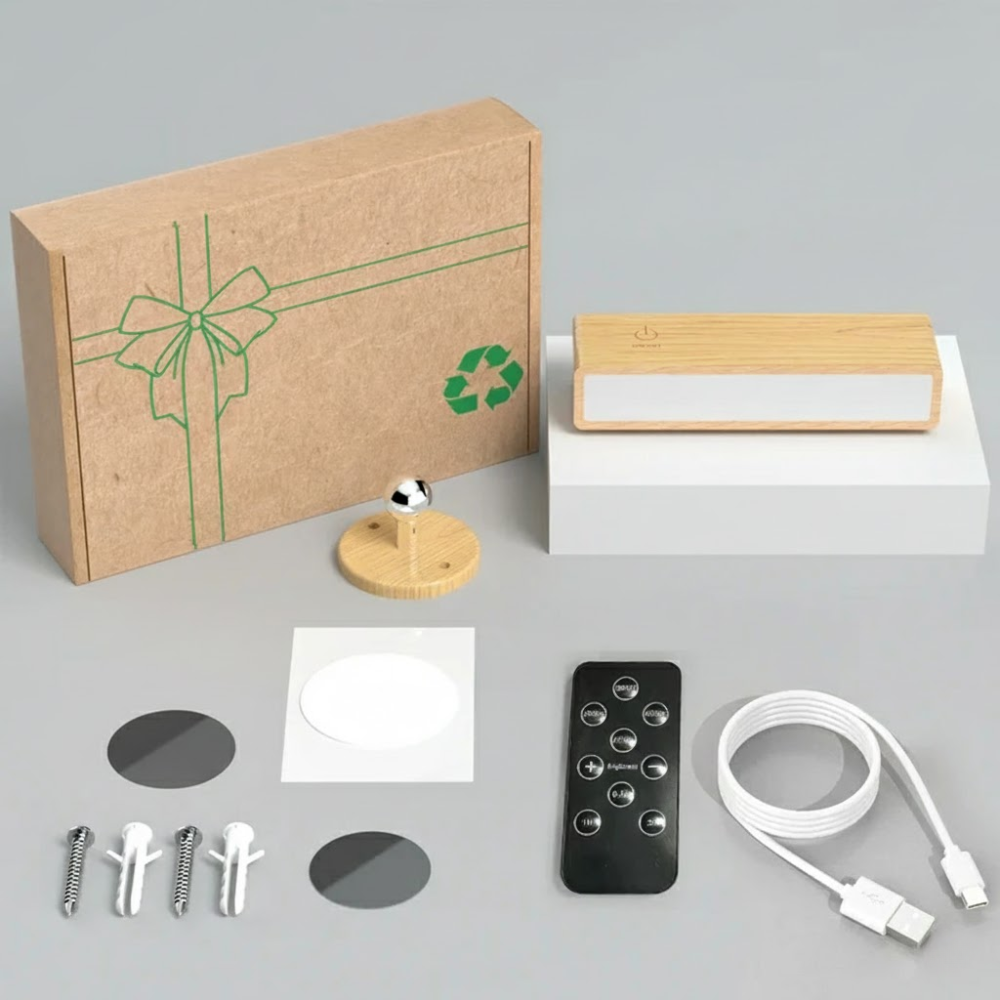 Kabellose Wandleuchte mit Fernbedienung und Dimmer, 3 Farbtemperaturen