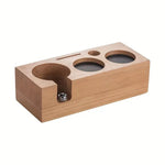 Kaffeekunstwerk | Elegante Holzstation für Kaffeetampen