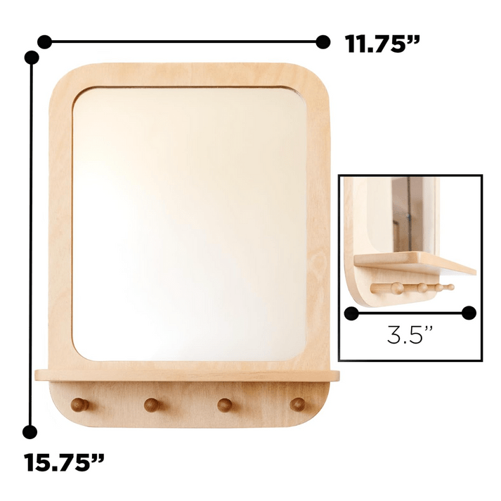 Wooden Acrylic Mirror - Unfolding Self-Awareness and Sensory Perception