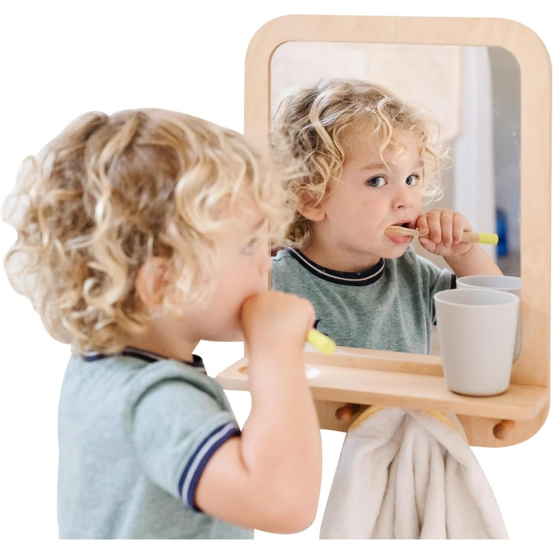 Wooden Acrylic Mirror - Unfolding Self-Awareness and Sensory Perception
