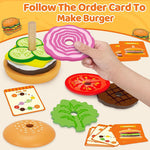 Wooden Burger Stacking Toy | Educational Play Fun for Kids!