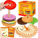 Wooden Burger Stacking Toy | Educational Play Fun for Kids!