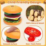 Wooden Burger Stacking Toy | Educational Play Fun for Kids!