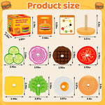 Wooden Burger Stacking Toy | Educational Play Fun for Kids!