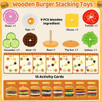 Wooden Burger Stacking Toy | Educational Play Fun for Kids!