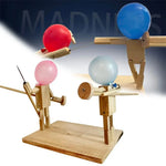 Handcrafted Wooden Duel Puppets - Educational Toy for Kids