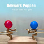 Handcrafted Wooden Duel Puppets - Educational Toy for Kids