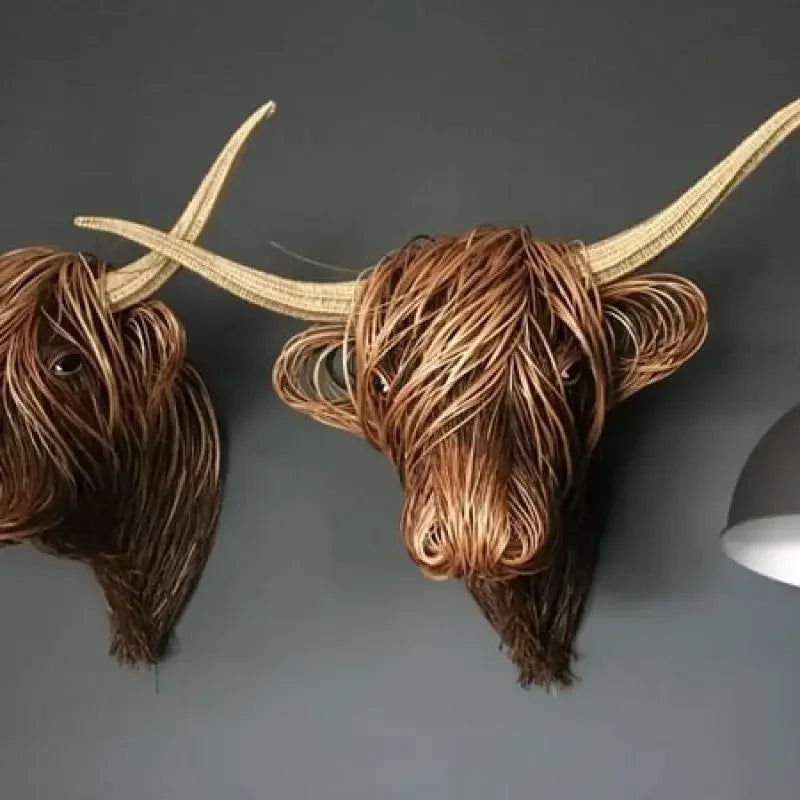 Charmante Wanddekoration im Kuhkopf-Design
