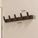 Minimalistischer Wandgarderobenhaken aus Holz und Metall