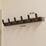 Minimalistischer Wandgarderobenhaken aus Holz und Metall