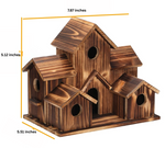 Hölzernes Vogelhaus – Handgefertigtes Baumvogelhaus mit 6 Löchern