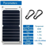 Tragbares USB-Akku mit wasserdichtem Solarpanel