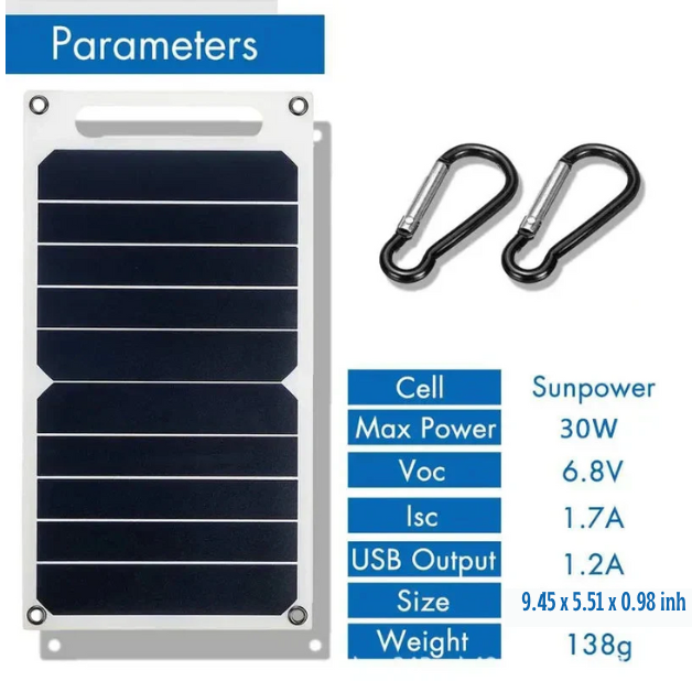 Tragbares USB-Akku mit wasserdichtem Solarpanel
