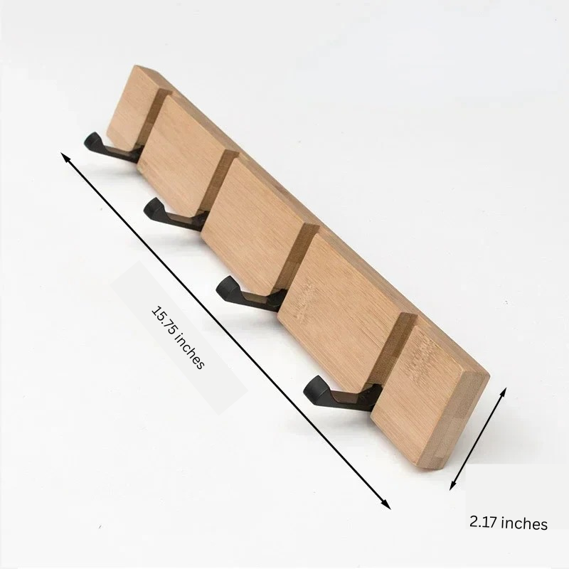 Wandgarderobe aus Holz mit verstecktem Kleiderhaken